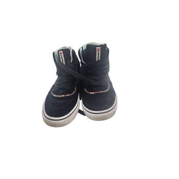 Airwalk Kids High-Top Sneakers Size 13 Black & Green With Floral Details - Picture 2 of 7